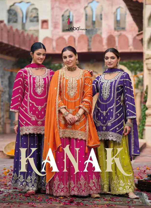 Kanak By Eba Chinon Designer Readymade Suits Orders In India